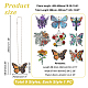 Ahadermaker 9 Juego 9 estilos colorido mariposa fe Jesús Cruz acrílico colgante decoración AJEW-GA0006-44-2