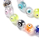 Hebras de perlas de vidrio de mal de ojo transparente LAMP-K037-06A-3