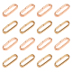 UNICRAFTALE 60pcs 2 Colors Oval Linking Rings 304 Stainless Steel Link Connectors Golden & Rose Gold Oval Connectors Metal ewelry Links for Women Jewelry Making 10x3.5x2mm STAS-UN0006-82-1