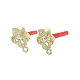 Alliage doré plaqué en rack avec des accessoires de boucles d'oreilles en strass EJEW-B036-02G-02-1