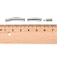カラム304ステンレス製バヨネットネックレスの留め金  ステンレス鋼色  25x5x4mm  穴：2mm X-STAS-O035-05-4