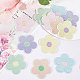 Macaron couleur 5 pétale fleur forme fer sur/coudre sur informatisé broderie polyester vêtements patchs DIY-WH0401-62-4