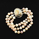 Natural Pearl Jewelry Sets SJEW-R032-02-4