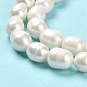 Fili di perle di perle d'acqua dolce coltivate naturali PEAR-E016-088-4
