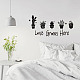 Rectangle with Word PVC Wall Stickers DIY-WH0228-120-3