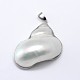 Calabash Shape Natural White Shell Mother of Pearl Shell Pendants SSHEL-E550-05-1