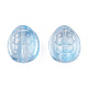 Transparent Spray Painted Glass Beads GLAA-N035-022-C05-3