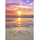 Diy 5d plage thème motif toile kits de peinture au diamant DIY-C021-02-1