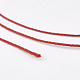 ポリエステル糸  カスタム織りジュエリー作りのために  レッド  0.5mm  約480m /ロール NWIR-K023-0.5mm-06-2