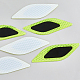 SUPERFINDINGS 3 Sets 3 Colors Leaf Shape Resin Car Door Protector Anti-collision Strip Sticker STIC-FH0001-15A-5