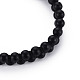 Bracelet de perles tressées en verre givré rond pour hommes femmes BJEW-S145-003-2