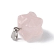 Pendentifs de quartz rose naturel G-C002-02J-3