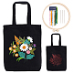 DIY-Stickerei-Kit für Einkaufstaschen mit Blumenmuster DIY-WH0349-21B-1