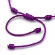 Bracelets tressés en fils de nylon réglables BJEW-JB05398-M-4