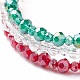 Bracelet multi-rangs en perles de verre BJEW-TA00102-2