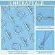 Ph pandahall 50 pz barra in acciaio inossidabile e fibbie a levetta per anello componenti per gioielli fermagli terminali per la realizzazione di collane di bracciali STAS-UN0001-12-5