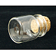 ガラス希望瓶ビーズ容器  コルク栓付き  透明  22x27mm  内径：6mm  木栓：5.5~7x7mm  ボトルネック：直径15mm  容量：5ml（0.17液量オンス） X-CON-Q011-2