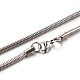 304 Stainless Steel Snake Chain Necklaces STAS-M174-005P-3.2B-1