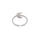 304 кольцо-манжета с открытой луной из нержавеющей стали для женщин RJEW-S405-224P-2