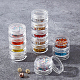 Benecreat 5 g / 5 ml stapelbare runde Kunststoffbehälter 8 Säulen (5 Schichten / Säule) Perlenaufbewahrungsgläser für Perlen CON-BC0005-02-7