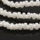 Pearl Luster Plated Glass Bone Beads Strands GLAA-A029A-PL01-1