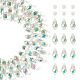 Pandahall 2 Strands Electroplate Transparent Glass Faceted Teardrop Beads Strand EGLA-TA0001-36B-1