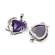 Natürlichen Amethyst Edelsteinanhänger&nbsp;G-Q025-01P-04-3
