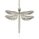 Platinum Alloy Enamel Dragonfly Big Pendants ENAM-J033-05P-2