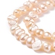 Fili di perle di perle d'acqua dolce coltivate naturali PEAR-P002-53D-6