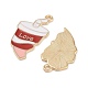 Alliage pendentifs émail fendus&nbsp;ENAM-Z018-02KCG-08-2
