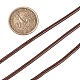 革のビーズコード  牛革  DIYのネックレス作り材料  サドルブラウン  3mm  約109.36ヤード（100m）/バンドル WL-A002-12-5