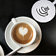 GORGECRAFT 4 Styles Coffee Latte Decorating Stencils Stainless Steel Chocolate Heart Leaf Metal Cookie Cocktail Stencils Barista Cappuccino Tools Foam Art Templates for Cup Cake Birthday Cake AJEW-WH0038-40P-5