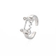 304 Stainless Steel 12 Constellations/Zodiac Signs Open Cuff Ring for Women RJEW-S405-156P-F-3