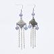 Boucles d'oreilles de lustre en alliage de style tibétain EJEW-JE02489-02-2