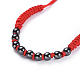 Adjustable Nylon Cord Braided Bead Bracelets and Rings Sets SJEW-JS01029-01-3