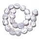 Naturales keshi abalorios de perlas hebras PEAR-S018-04C-2