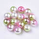 Perles en plastique imitation perles arc-en-abs OACR-Q174-12mm-08-1
