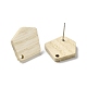 Boucles d'oreilles en bois de frêne EJEW-N017-011D-3