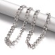 304 Stainless Steel Curb Chain Necklaces and Bracelets Jewelry Sets SJEW-F129-03A-P-2