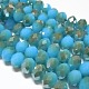 Electroplate Glass Faceted Rondelle Beads Strands EGLA-D020-8x5mm-38-1