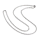 Klassische einfache 304 Edelstahl Herren Damen Kabelkette Halskette Herstellung STAS-P045-03P-3