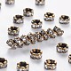 Brass Rhinestone Spacer Beads X-RB-A014-L4mm-01AB-NF-1