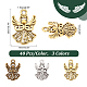 Pandahall elite 120 pz 3 colori angelo pendenti in lega stile tibetano TIBEP-PH0001-66-2