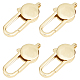 CREATCABIN 8Pcs 18K Gold Plated Brass Lanyard Snap Hook Keychain Hook Clip Key Chains Connector Trigger Clasps Oval Lobster Claw Clasps for Key Ring Making Handmade DIY Crafts Accessories 1 x 2.5cm KK-CN0002-38-1
