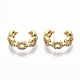 Brass Cubic Zirconia Cuff Earrings EJEW-R114-008G-NF-1