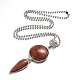 Смешанный камень кулон ожерелье NJEW-JN01334-2