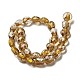 Perles rondes plates faites à la main en sable d'or et en sable d'argent FOIL-C001-02E-2