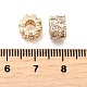 Messing Micro Pave klare Zirkonia Perlen&nbsp;KK-XCP0001-92G-2