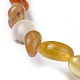 Bracelets extensibles en perles d'opale jaune naturel BJEW-K213-10-3