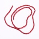 Dark Red Faceted Glass Rondelle Beads Strands X-GLAA-F003-B05-2